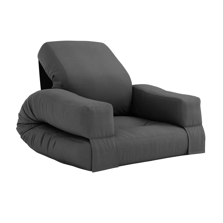 Mini Hippo Fauteuil futon pour enfants de Karup Design en gris foncé