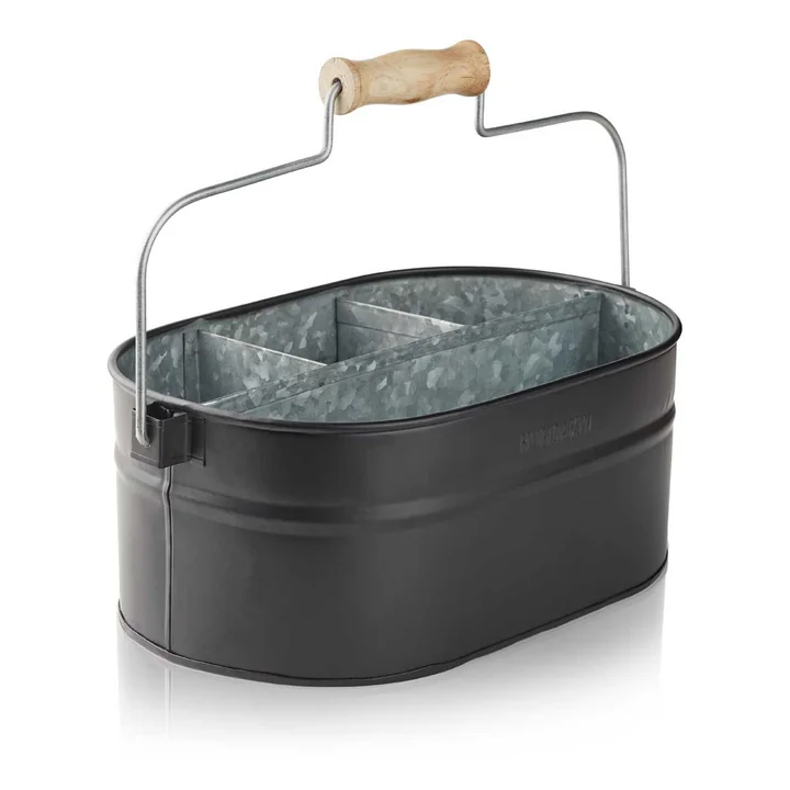 Récipient pour ustensiles, 30 x 19 x 13 cm de Humdakin en noir