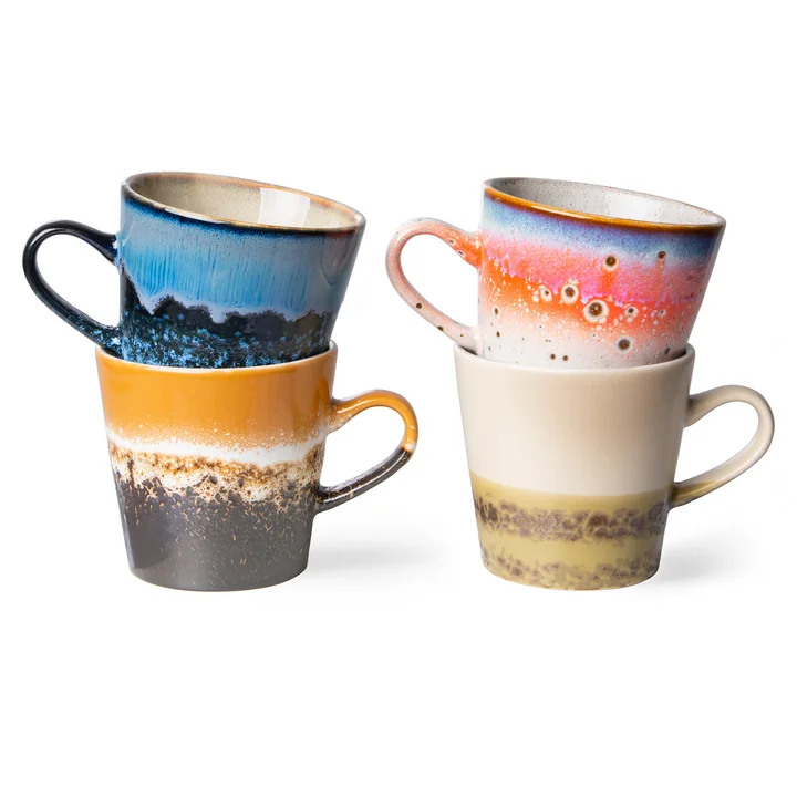 70's Set de tasses Americano de HKliving dans la version multicolore