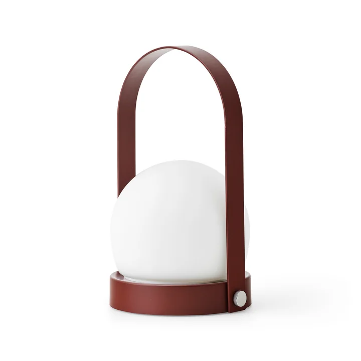 Carrie Lampe de table à accu, burned red de Audo