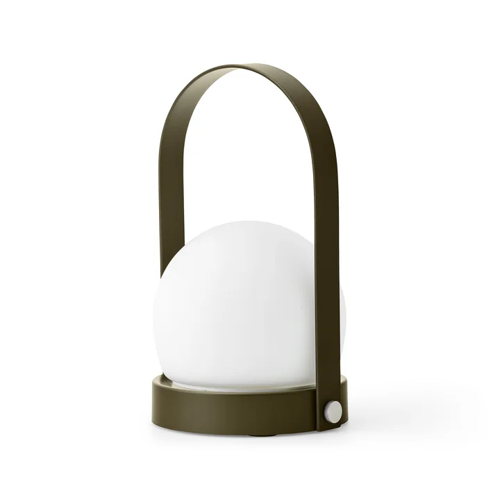 Carrie Akku Lampe de table, vert olive de Audo