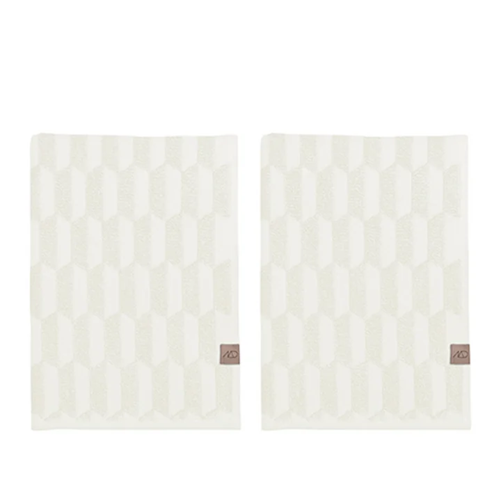 Geo Serviette d'invité 35 x 55 cm de Mette Ditmer à off-white (pack de 2)