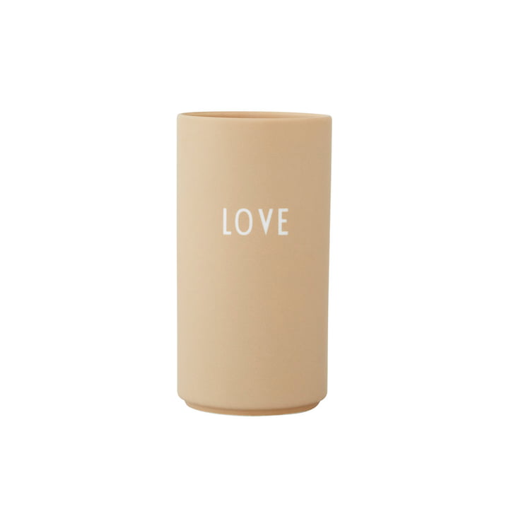 AJ Favourite Vase en porcelaine Medium Love by Design Letters en beige