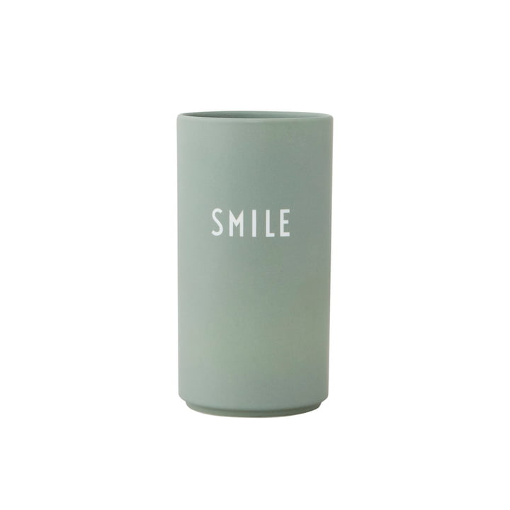 AJ Favourite Vase en porcelaine Medium Smile by Design Letters en vert