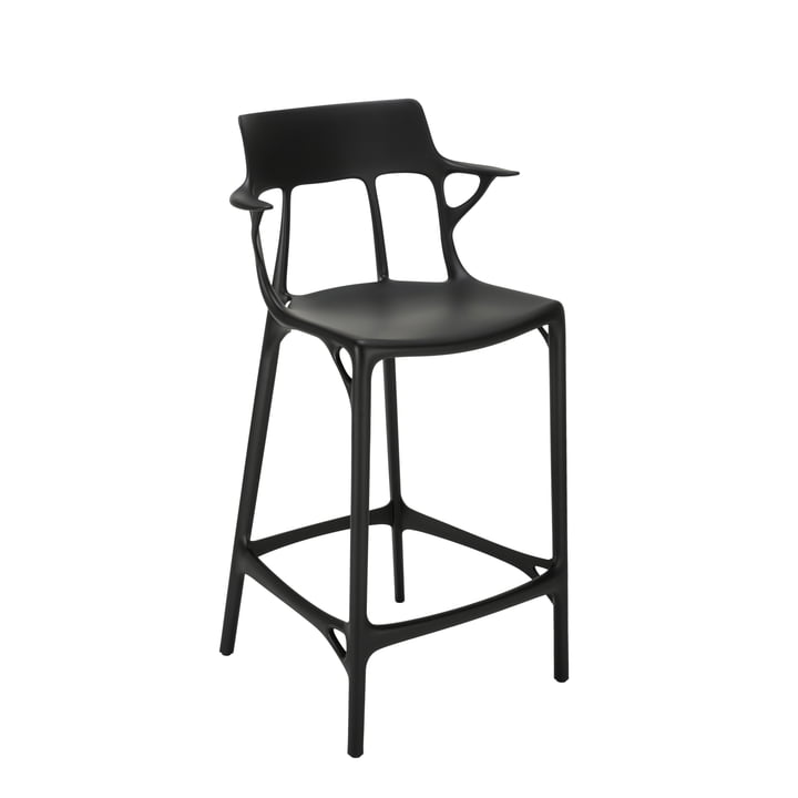AI Chaise de bar recyclée SH 65 cm de Kartell en noir