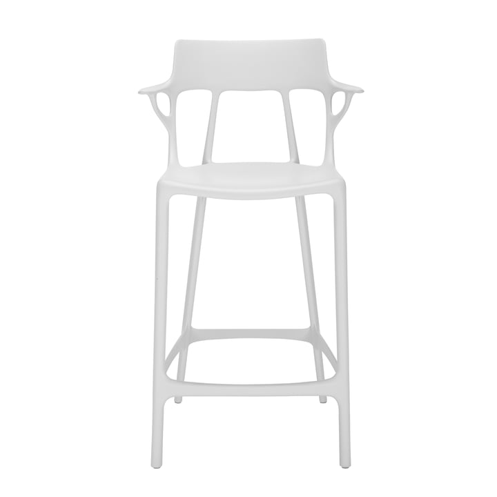 AI Chaise de bar recyclée SH 65 cm de Kartell en blanc