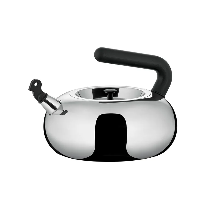 Bulbul Bouilloire AC100 de Alessi en acier inoxydable poli / noir