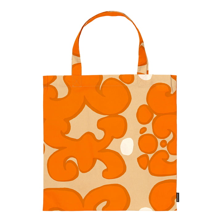 Keidas Sac à provisions de Marimekko en beige / orange / blanc coton (Presummer 2022)