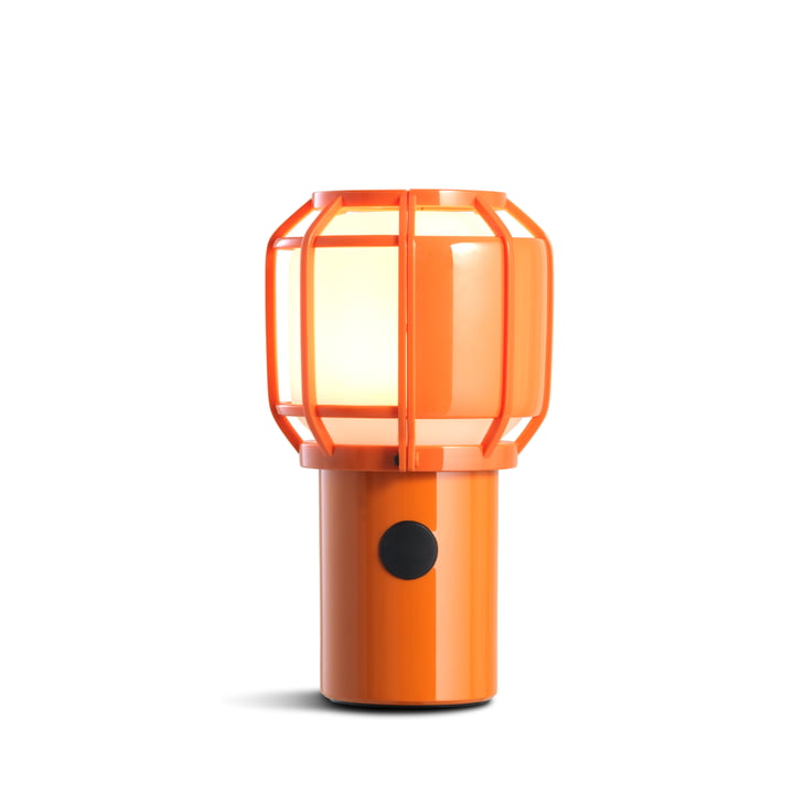 Chispa Outdoor Akku LED lampe de table, Ø 10 cm de marset en orange