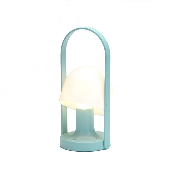 FollowMe Outdoor Akku LED lampe de table H 28,8 cm de marset en bleu