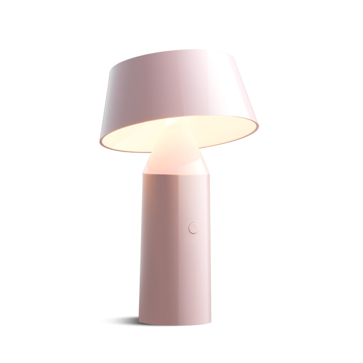 Bicoca Lampe de table LED, H 22,5 x Ø 14 cm de marset en pale pink