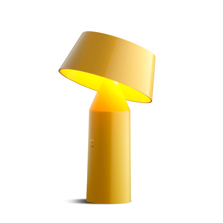 Bicoca Lampe de table LED, H 22,5 x Ø 14 cm de marset en jaune