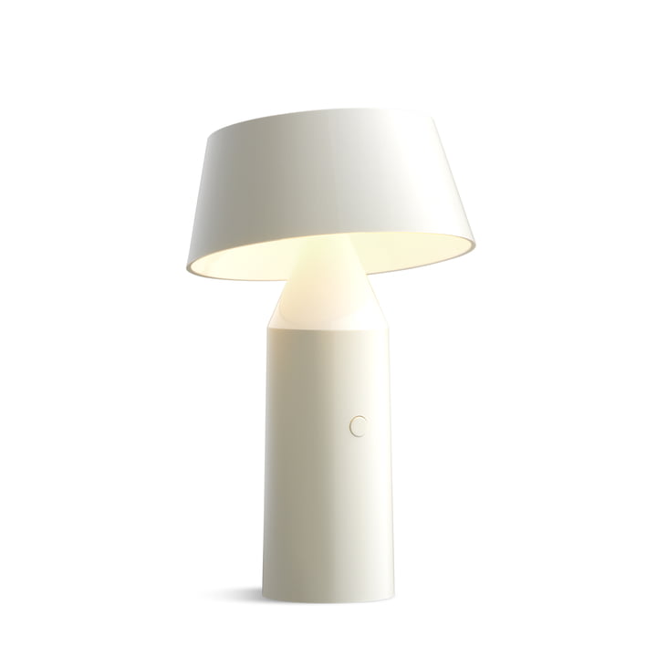 Bicoca Lampe de table LED, H 22,5 x Ø 14 cm de marset en blanc cassé