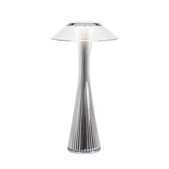 Lampe à batterie Space (LED) par Kartell en chrome
