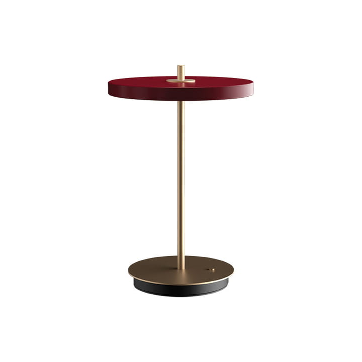 La lampe de table Asteria Move LED de Umage , H 30,6 cm, ruby red