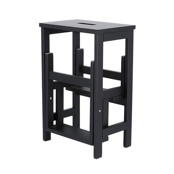 Soho Escabeau pour tabouret, 3 marches de Jan Kurtz en noir