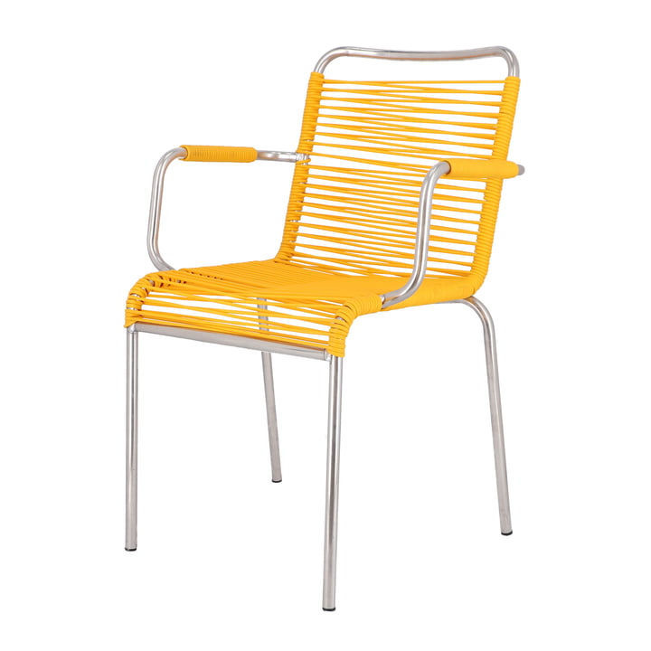 Mya Spaghetti Outdoor Chaise de Fiam en jaune