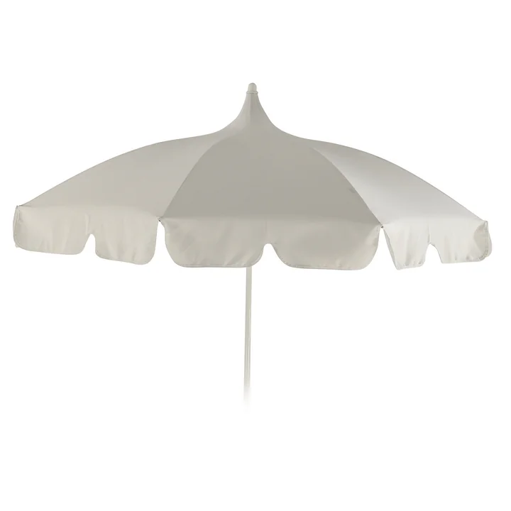Pagoda Parasol, Ø 250 cm de Jan Kurtz en blanc / blanc