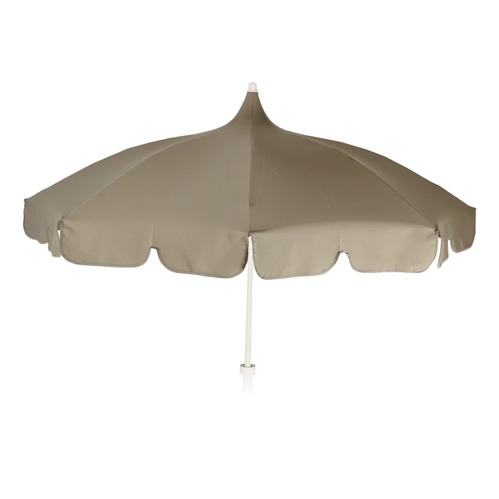 Pagoda Parasol, Ø 200 cm de Jan Kurtz en blanc / taupe