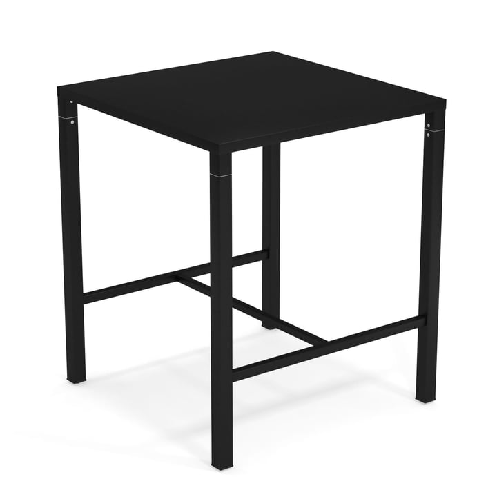 Nova Outdoor Table haute 90 x 90 cm de Emu en noir
