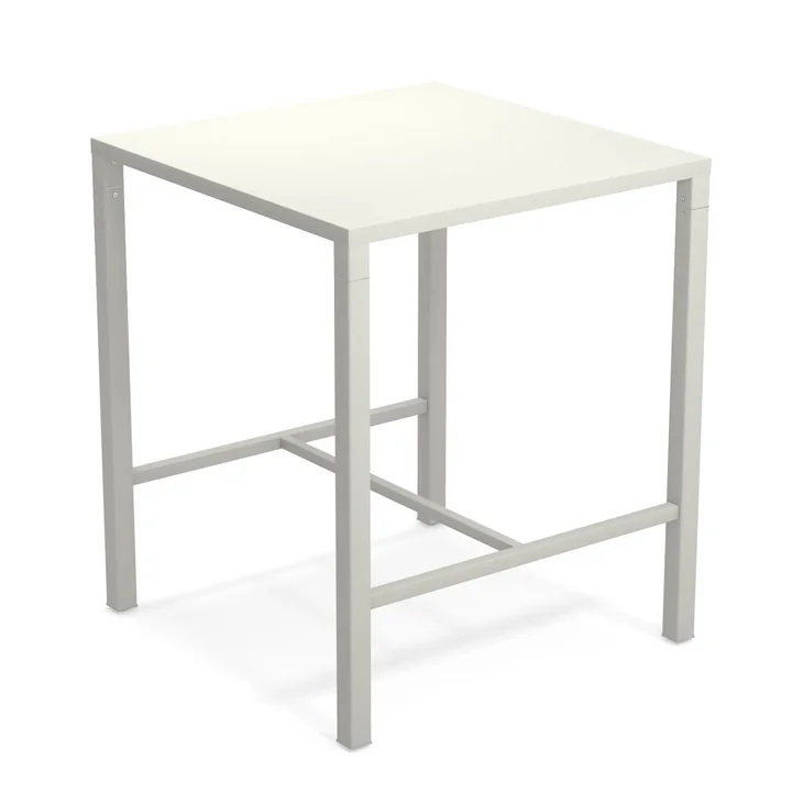 Nova Outdoor Table haute 90 x 90 cm de Emu en blanc