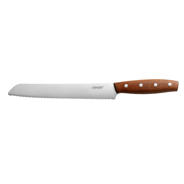 Norr Couteau à pain 21 cm de Fiksars en acier inoxydable / érable