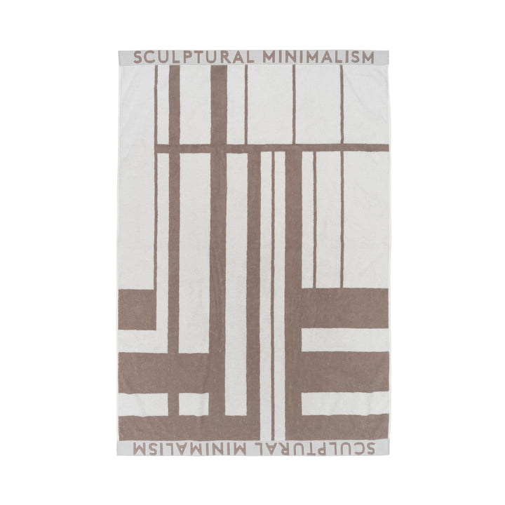 Minimal Serviette, 100 x 150 cm en beige / blanc cassé de Kristina Dam Studio