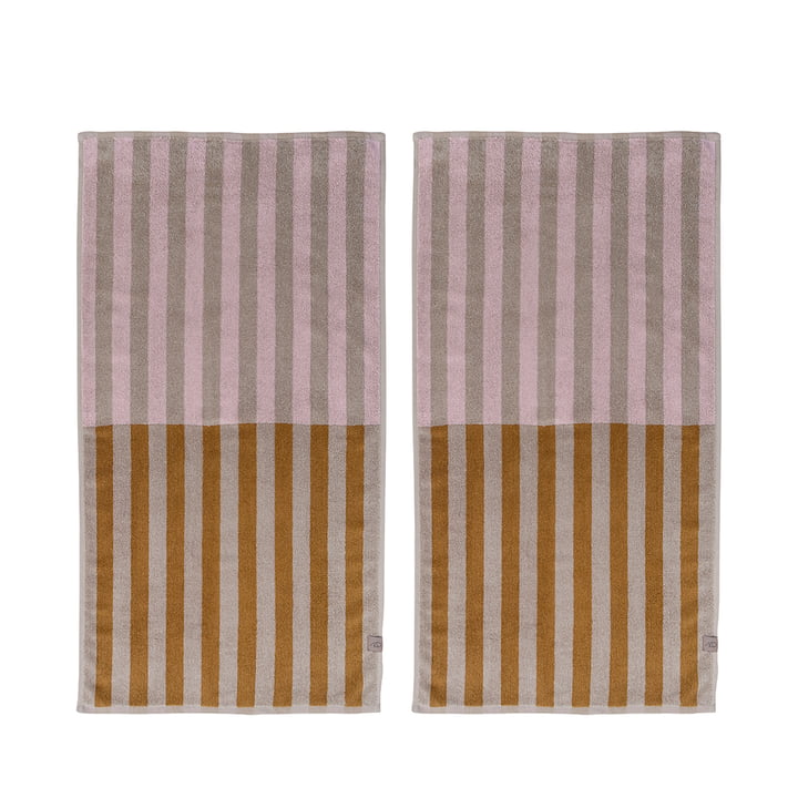 Disorder Serviette d'invité 40 x 55 cm, powder rose (set de 2) de Mette Ditmer