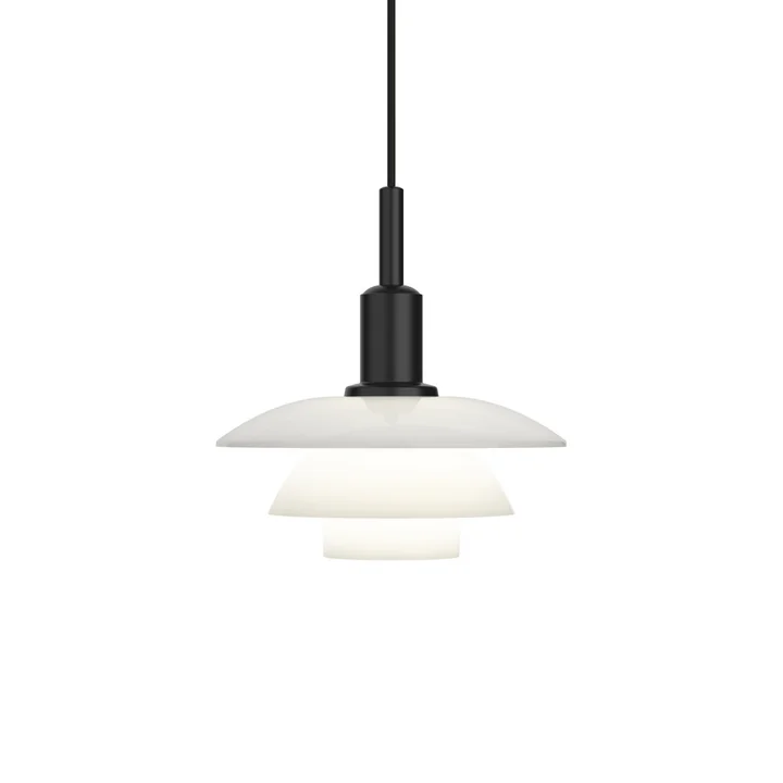 PH 3/3 Suspension, noir / verre opale de Louis Poulsen