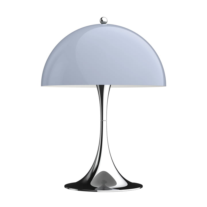 Panthella Mini Lampe de table LED Ø 25 cm de Louis Poulsen en chrome / gris opale