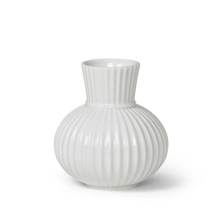 Lyngby Tura Vase, H 14,5 cm, en blanc de Lyngby Porcelæn
