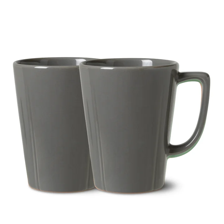 Tasse en porcelaine Grand Cru avec anse de Rosendahl dans la couleur ash grey