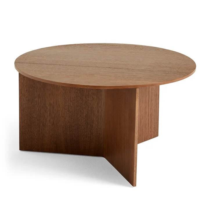 HAY - Slit Table Round XL, Ø 65 x H 35,5 cm, noyer naturel
