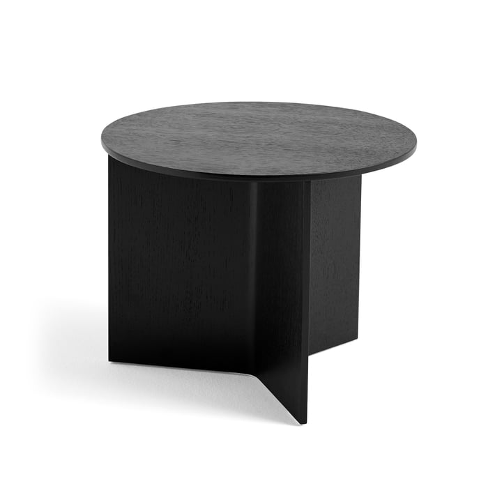 Hay - Slit Table Round, Ø 45 x H 35,5 cm, chêne noir