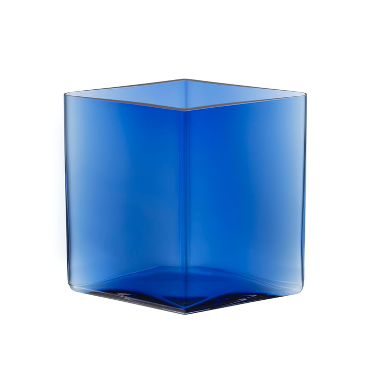 Ruutu Vase 205 x 180 mm, bleu outremer de Iittala