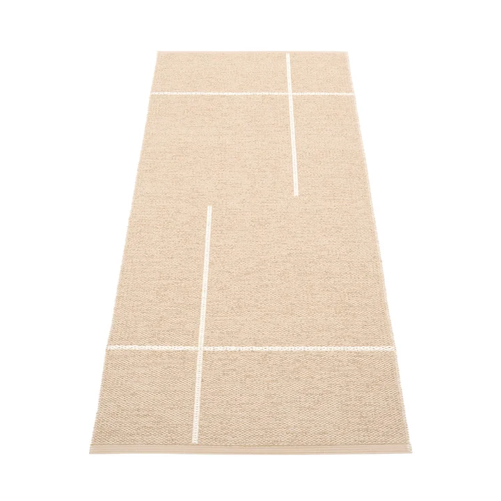 Fred Tapis réversible, 70 x 180 cm, beige / vanille de Pappelina