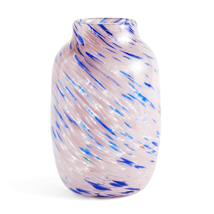 Splash Vase L, Ø 17,5 x H 27 cm, light pink and blue de Hay