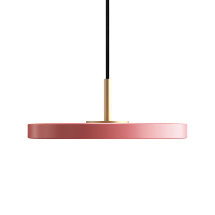 Asteria Micro lampe LED suspendue en laiton / rose de Umage
