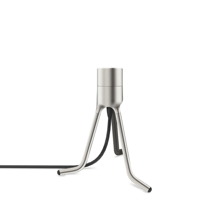 Tripod pour lampes de table, H 1 8. 6 cm en acier brossé de Umage