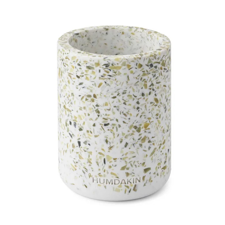 Terrazzo Vase, H 14 cm, vert de Humdakin