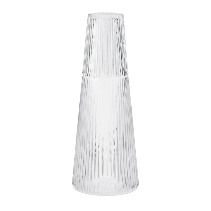 Pilastro Carafe avec verre 1 l en clair de Stelton