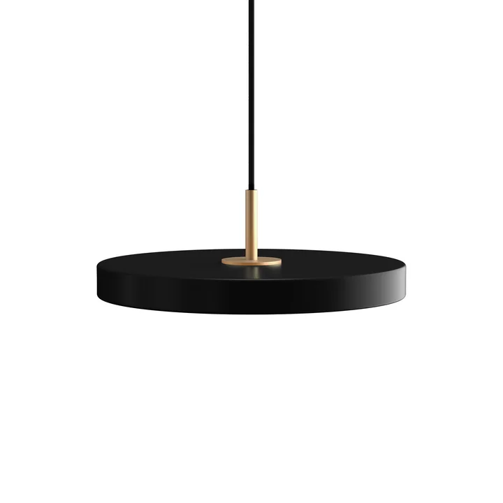 La lampe LED suspendue Asteria Mini de Umage en laiton / noir