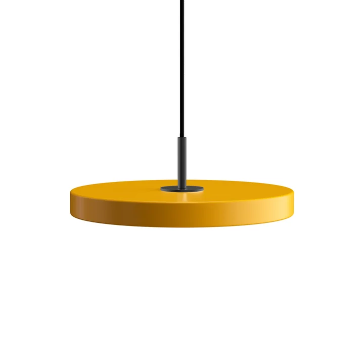 La suspension LED Asteria Mini de Umage en noir / jaune safran