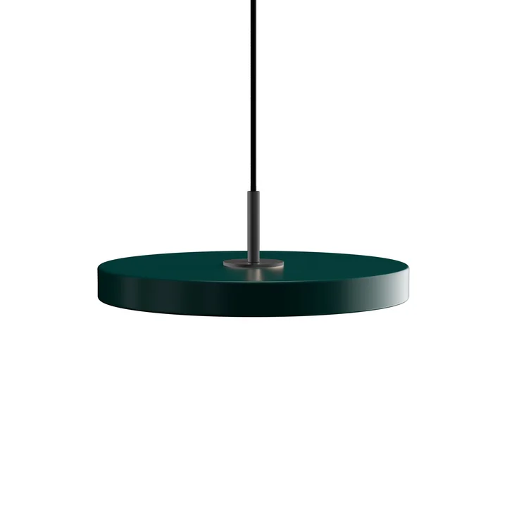 La lampe LED suspendue Asteria Mini de Umage en noir / forest green