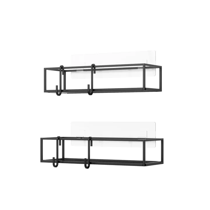 Cubiko Tablette de douche, set de 2, noir de Umbra