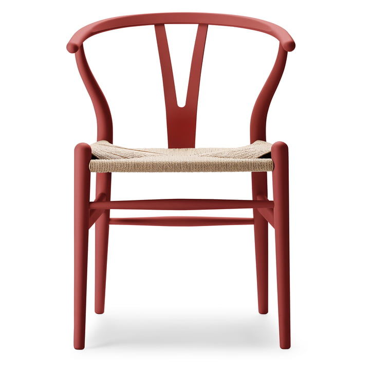 CH24 Wishbone Chair , soft falu / tressage naturel de Carl Hansen