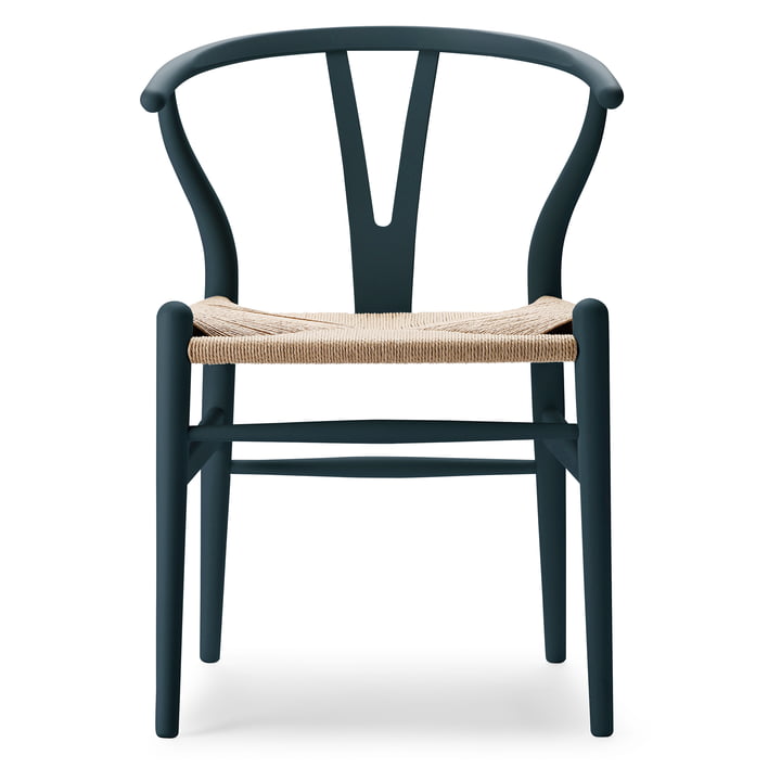 CH24 Wishbone Chair , soft north sea / tressage naturel de Carl Hansen