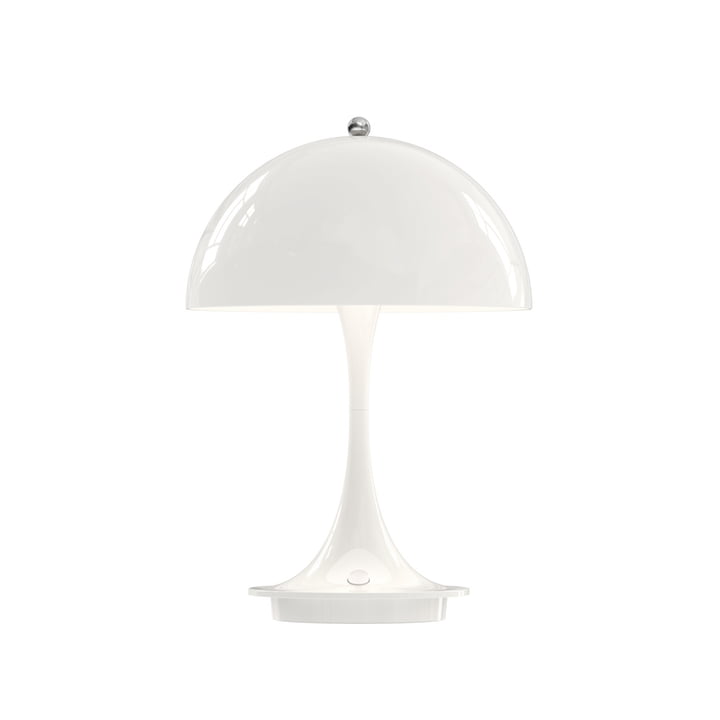 Louis Poulsen - Panthella Portable Lampe de table LED rechargeable, blanc opale