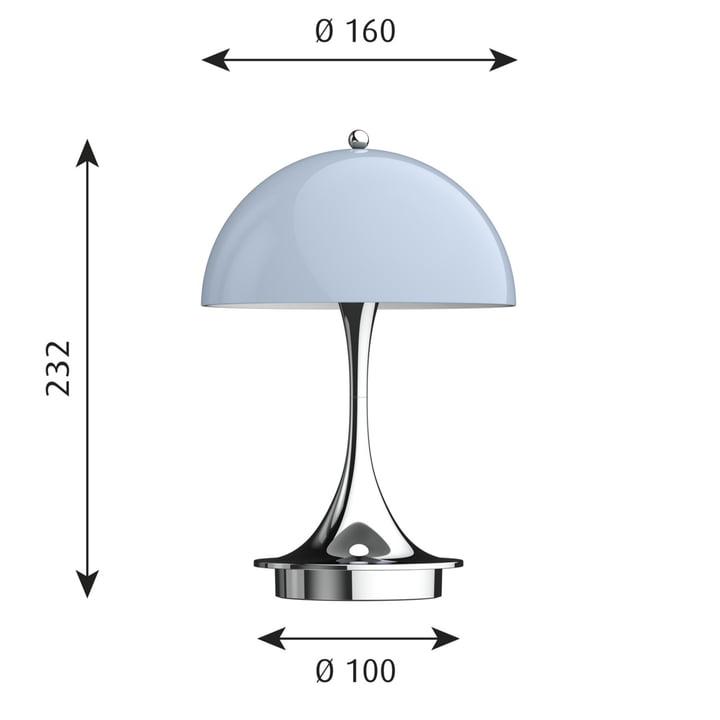 Lampe extérieur sans fil rechargeable Panthella Portable V2 LED