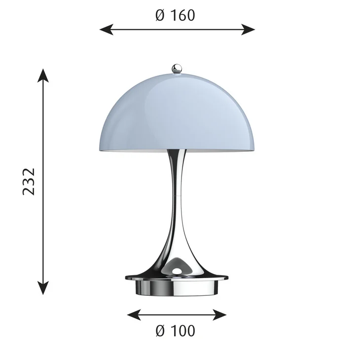 Panthella Portable Lampe de table à LED rechargeable de Louis Poulsen